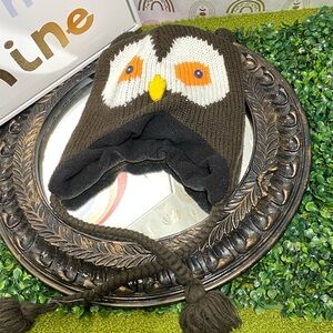 D&Y Brown Owl Knit Hat for Kids